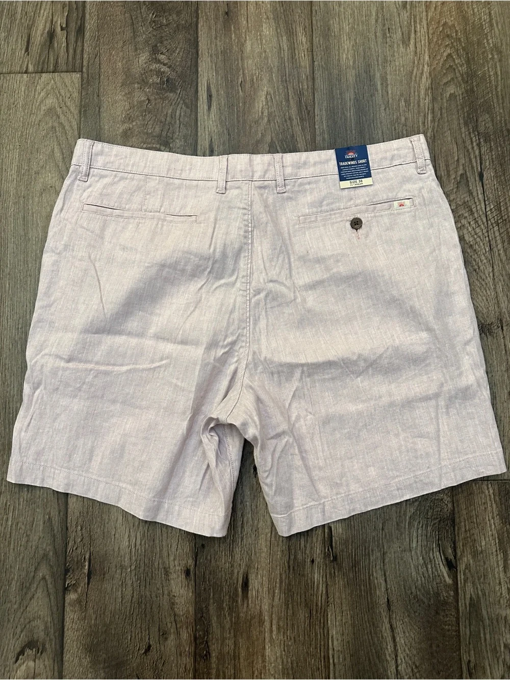 Faherty Linen Organic Cotton Blend Shorts Men’s Size 38 Pink Mauve